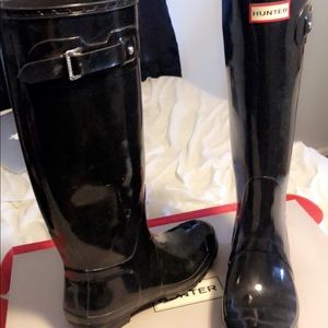 Hunter rain boots,  very gently worn